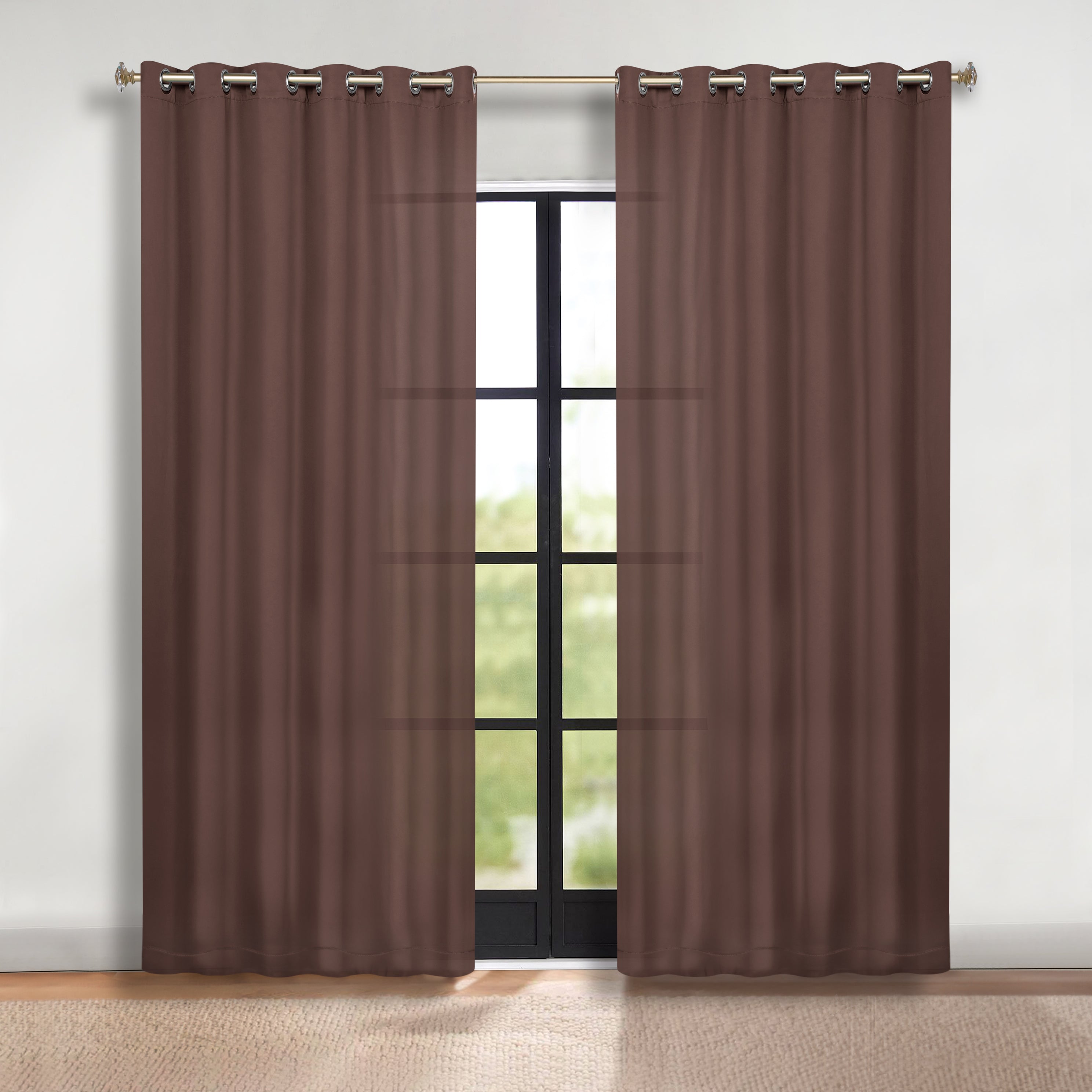 Classic Modern Solid Room Darkening Blackout Curtain Panels, Set of 2 - Blackout Curtains by Superior Brand