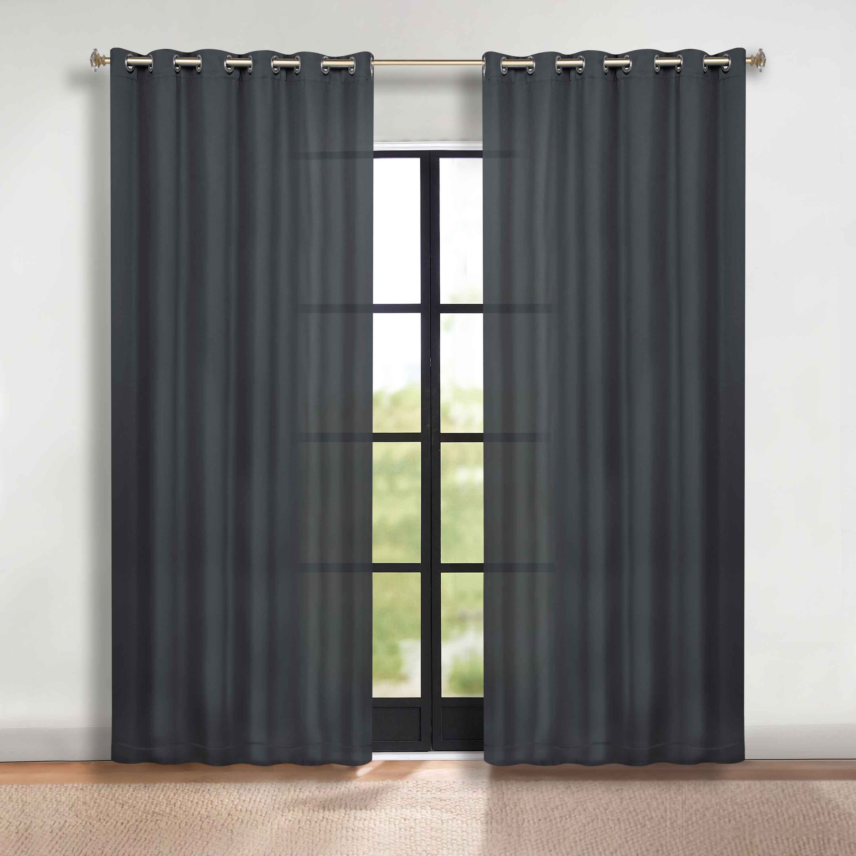 Classic Modern Solid Room Darkening Blackout Curtain Panels, Set of 2 - Blackout Curtains by Superior Brand