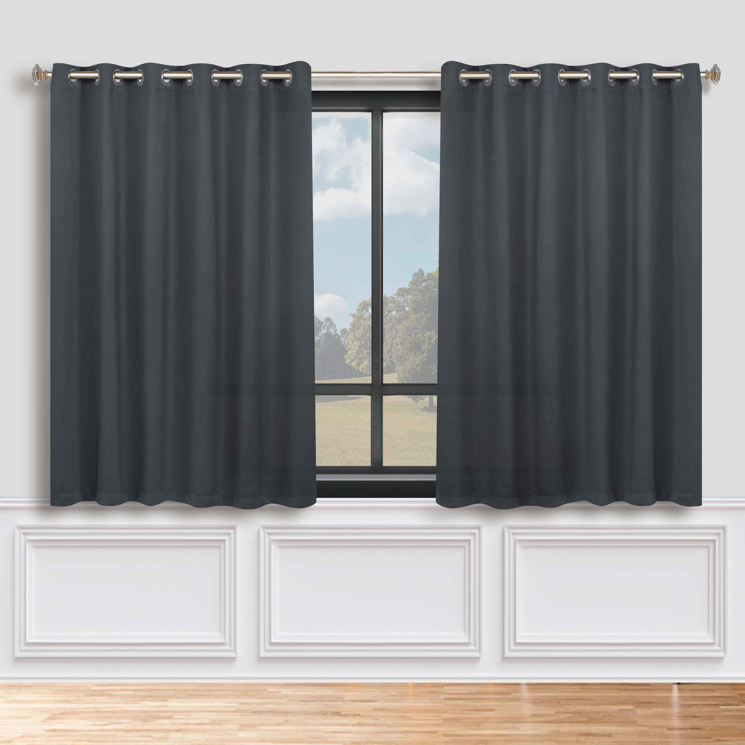 Classic Modern Solid Room Darkening Blackout Curtain Panels, Set of 2 - Blackout Curtains by Superior Brand
