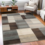 Clifton Geometric Color Block Plush Indoor Area Rug or Runner Rug - Rugs by Superior