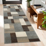 Clifton Geometric Color Block Plush Indoor Area Rug or Runner Rug - Rugs by Superior