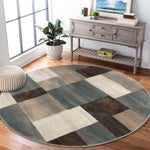 Clifton Geometric Color Block Plush Indoor Area Rug or Runner Rug - Rugs by Superior
