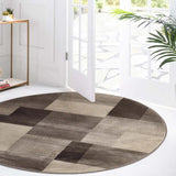Clifton Geometric Color Block Plush Indoor Area Rug or Runner Rug - Rugs by Superior