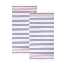 Coastal Resort Stripe Fouta Cotton Beach Towel Set of 2 Piece - Beach Towel by Superior Brand