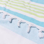 Coastal Resort Stripe Fouta 4 Piece Beach Towel with Tassels - Beach Towel by Superior