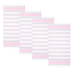Coastal Resort Stripe Fouta 4 Piece Beach Towel with Tassels - Beach Towel by Superior