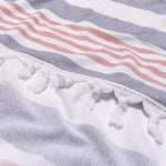 Coastal Resort Stripe Fouta 4 Piece Beach Towel with Tassels - Beach Towel by Superior
