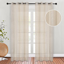 Cormac Printed Geometric Trellis Sheer Curtain Set of 2 Panels - Sheer Curtains by Superior Brand