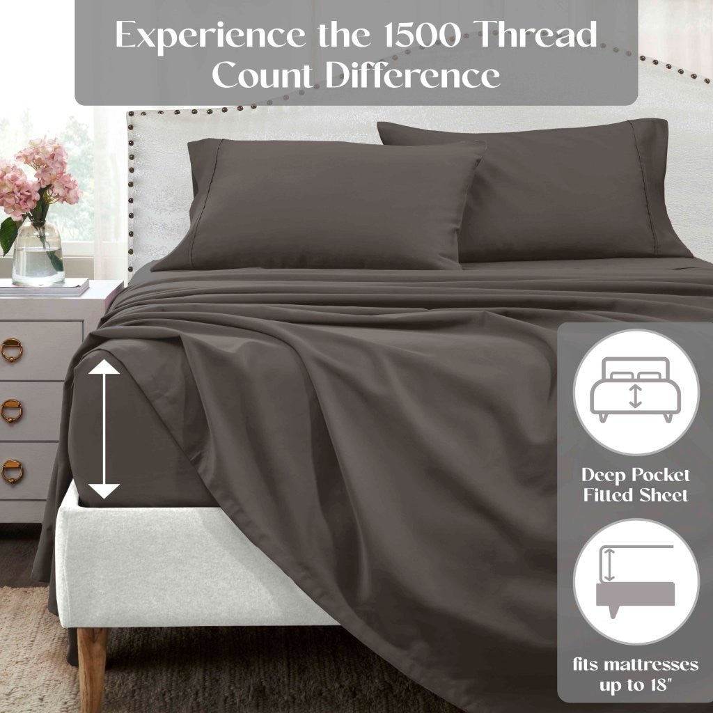 Cotton Blend Solid Deep Pocket Bed Sheet Set - Sheet Set by Superior