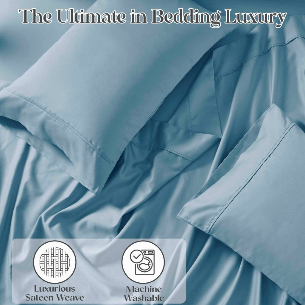 Cotton Blend Solid Deep Pocket Bed Sheet Set - Sheet Set by Superior
