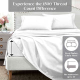 Cotton Blend Solid Deep Pocket Bed Sheet Set - Sheet Set by Superior