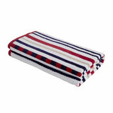 Cotton Oversized Striped 4 Piece Beach Towel Set - Beach Towel by Superior