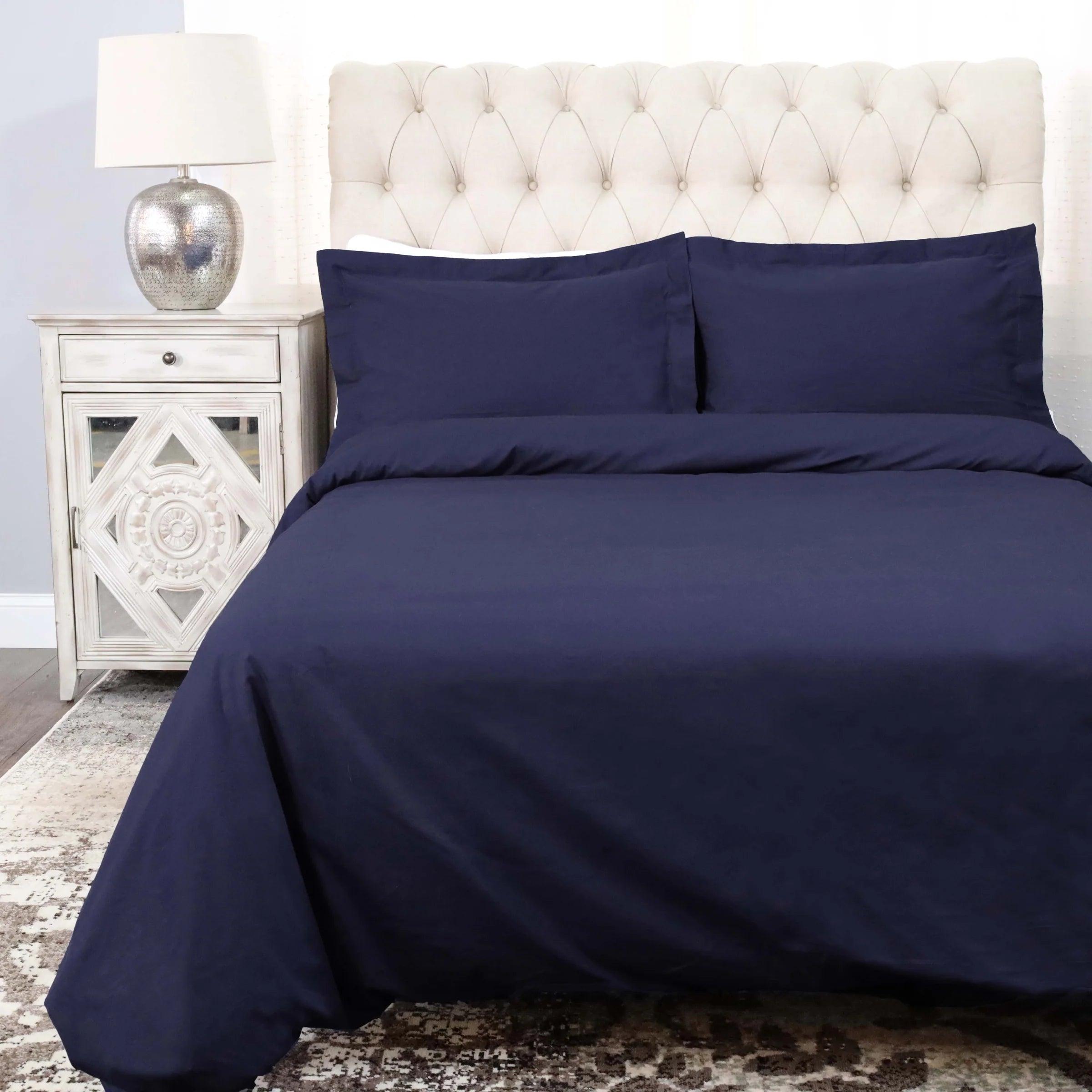 Cotton Percale Modern Traditional Duvet Cover Set - Duvet Cover Set by Superior Brand