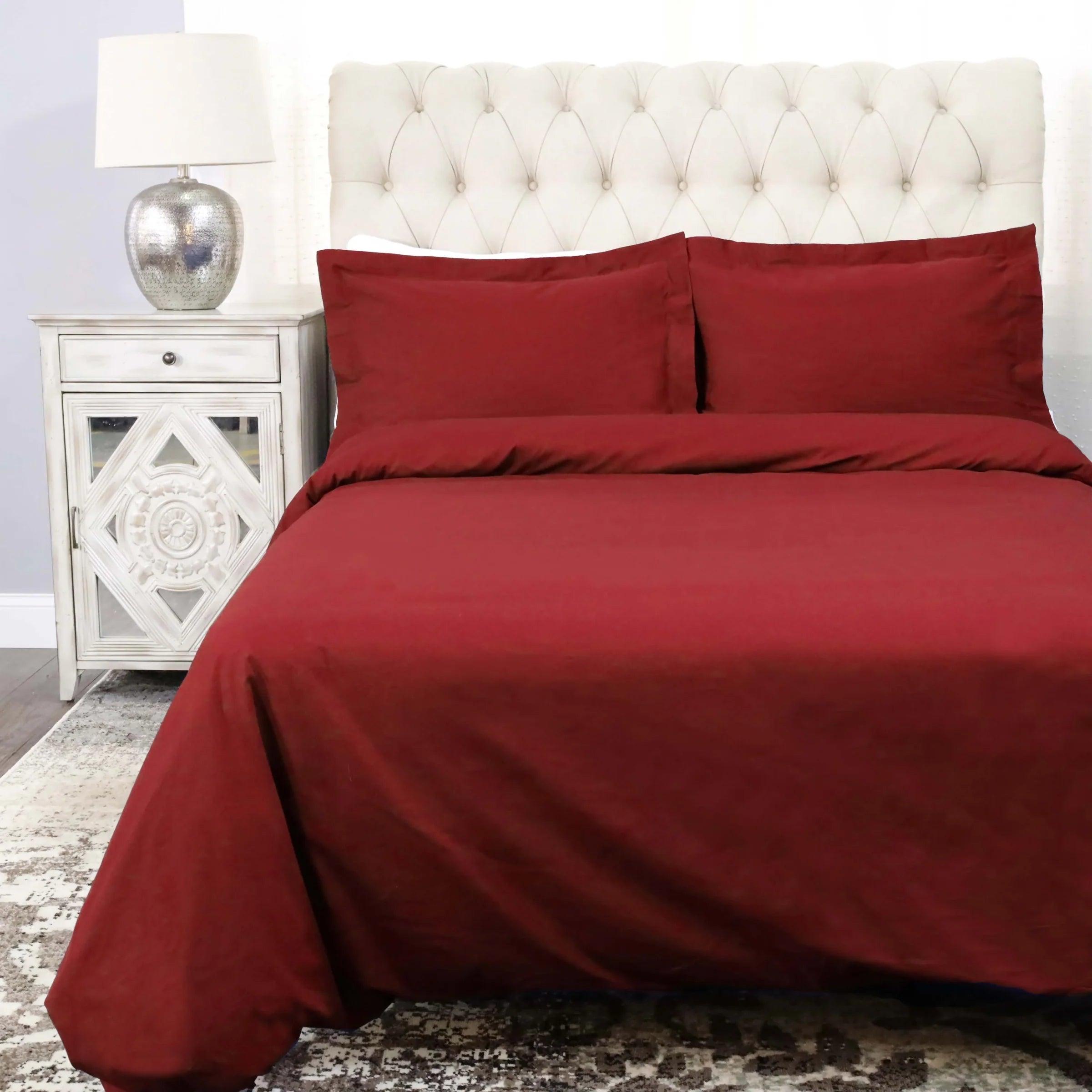 Cotton Percale Modern Traditional Duvet Cover Set - Duvet Cover Set by Superior Brand