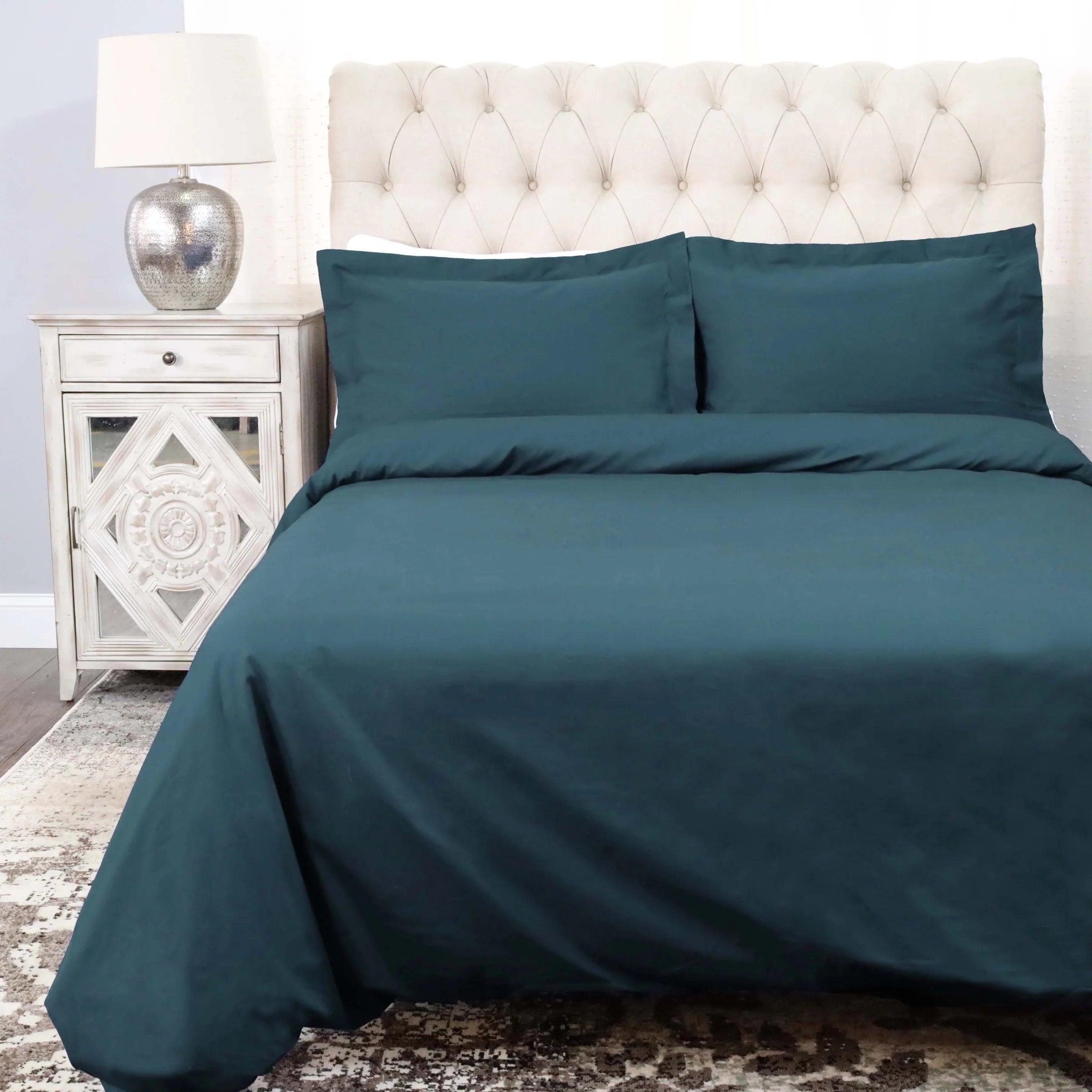 Cotton Percale Modern Traditional Duvet Cover Set - Duvet Cover Set by Superior Brand