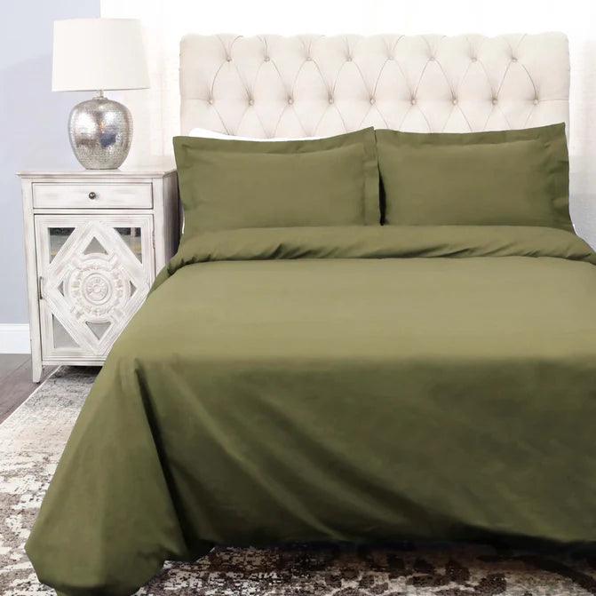 Cotton Percale Modern Traditional Duvet Cover Set - Duvet Cover Set by Superior Brand