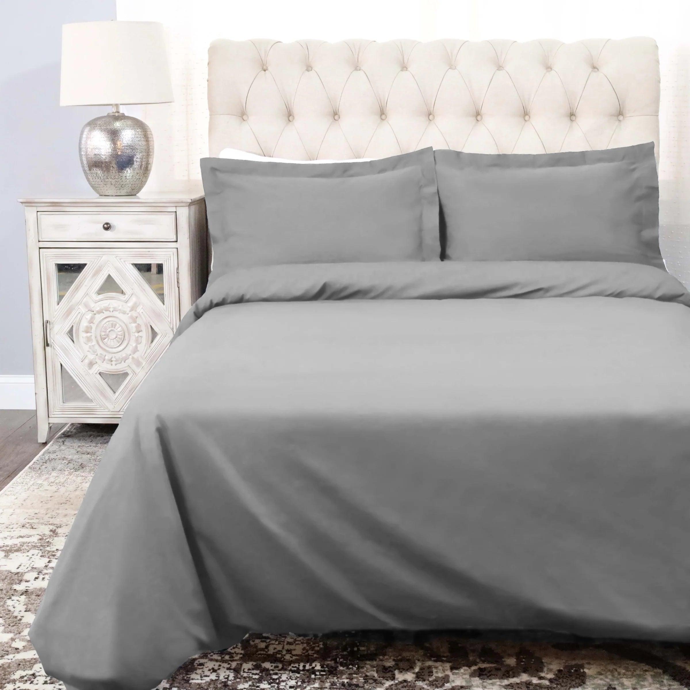 Cotton Percale Modern Traditional Duvet Cover Set - Duvet Cover Set by Superior Brand