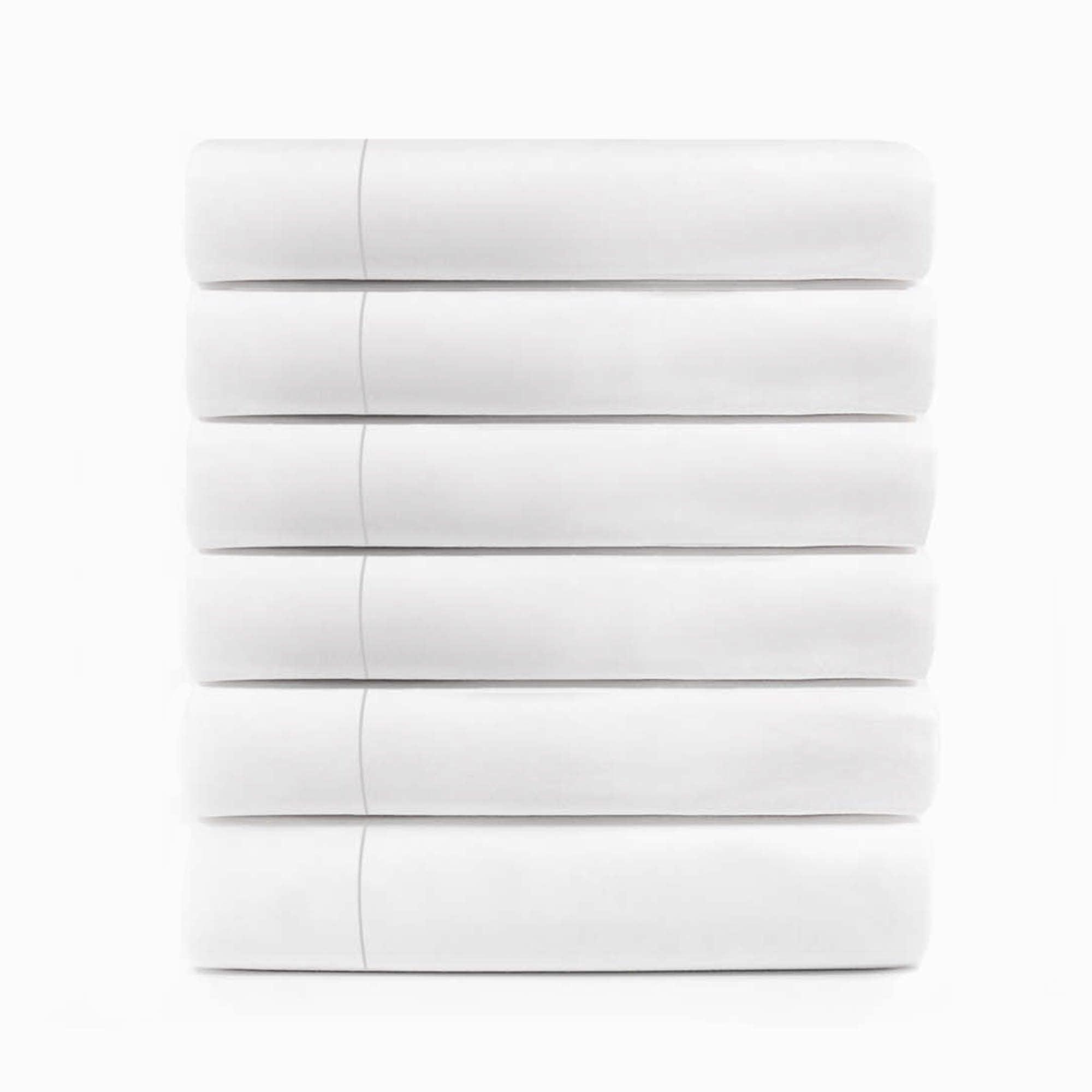 Cotton Blend Percale Hotel Quality Flat Bed Sheets Set Of 3, 6, 12 - Flat Sheet by Superior Brand