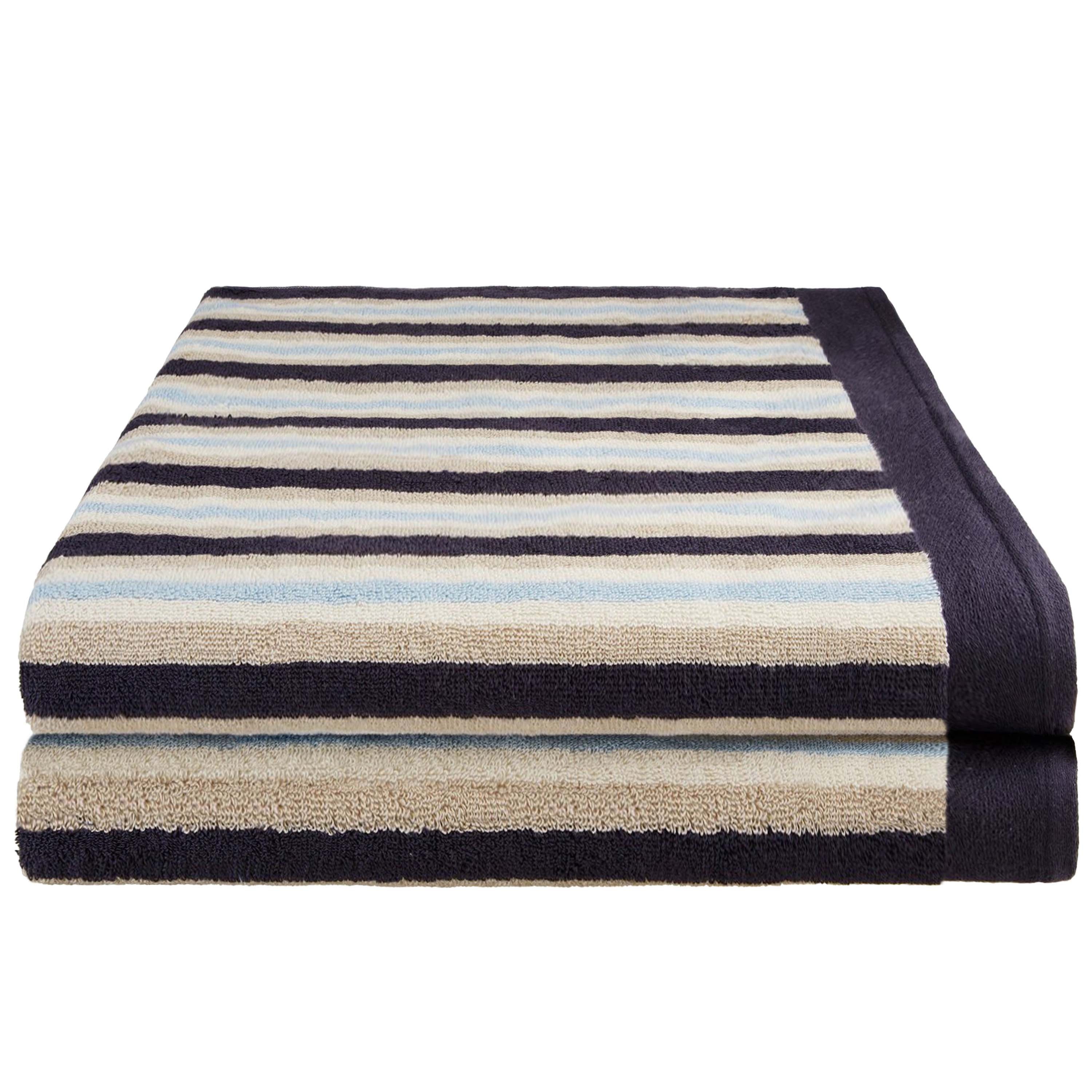 Cotton Striped 2 Piece Bath Sheet Set - Bath Sheet by Superior Brand