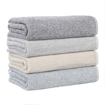 Destin Cotton Blend Medium Weight Ribbed Bath Sheets, Set of 2 - Bath Sheet by Superior