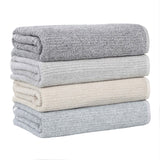 Destin Cotton Blend Medium Weight Ribbed Bath Sheets, Set of 2 - Bath Sheet by Superior