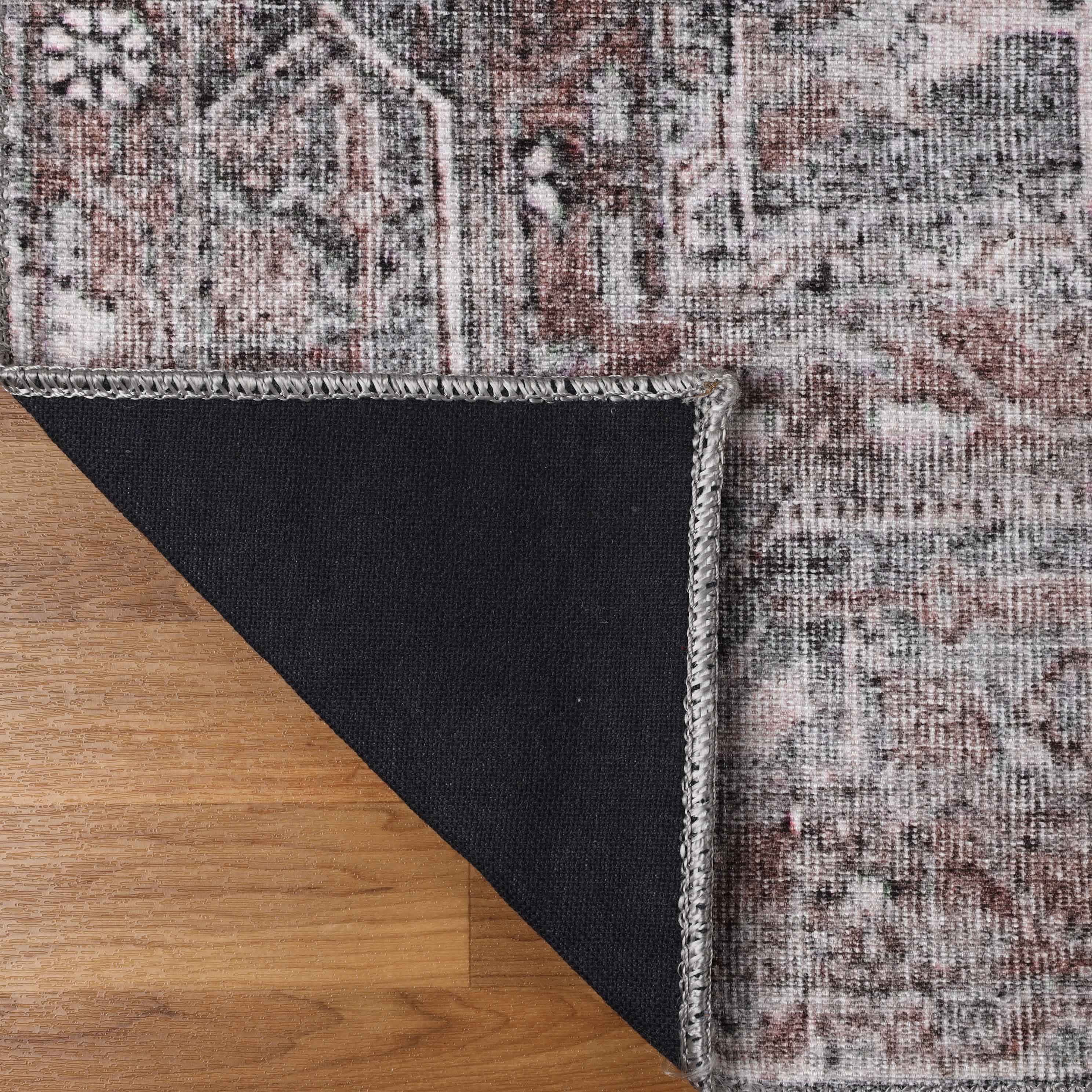 Distressed Floral Medallion Indoor Area Rug - Rugs by Superior