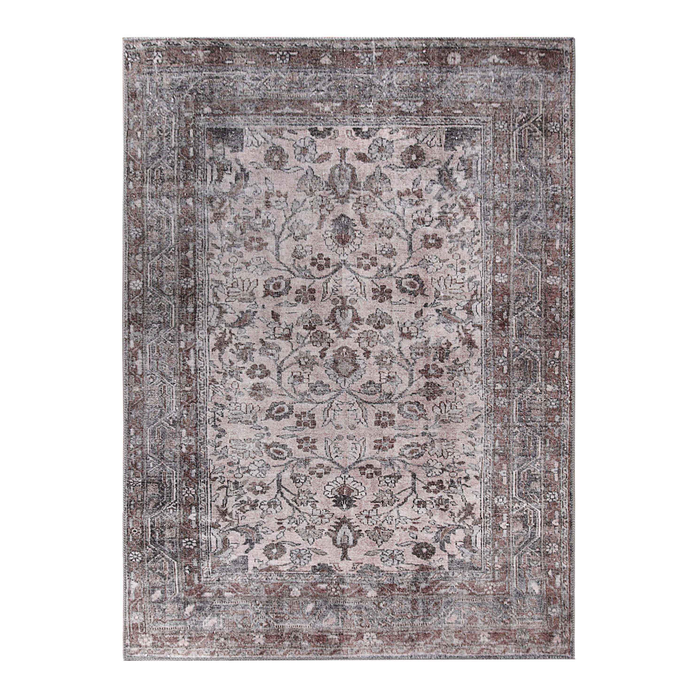 Distressed Floral Medallion Indoor Area Rug - Rugs by Superior