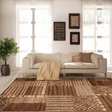 Dorset Block Patchwork Indoor Area Rug or Runner Rug - Rugs by Superior