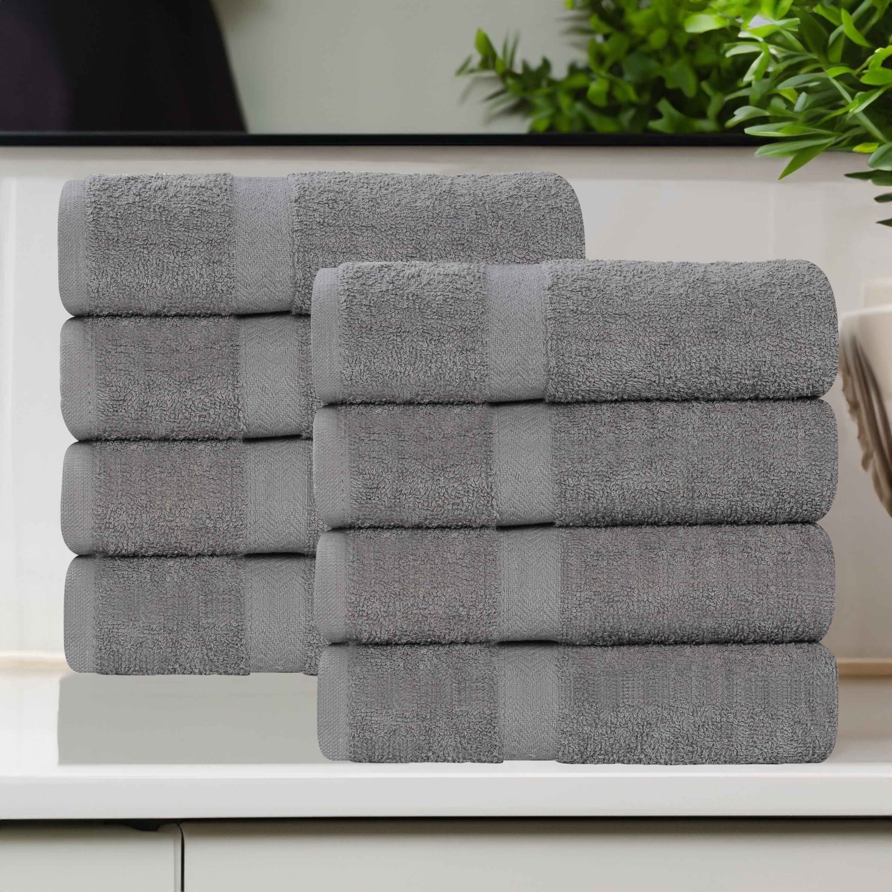 Eco-Friendly Cotton 8 Piece Hand Towel Set - Hand Towel Set by Superior Brand
