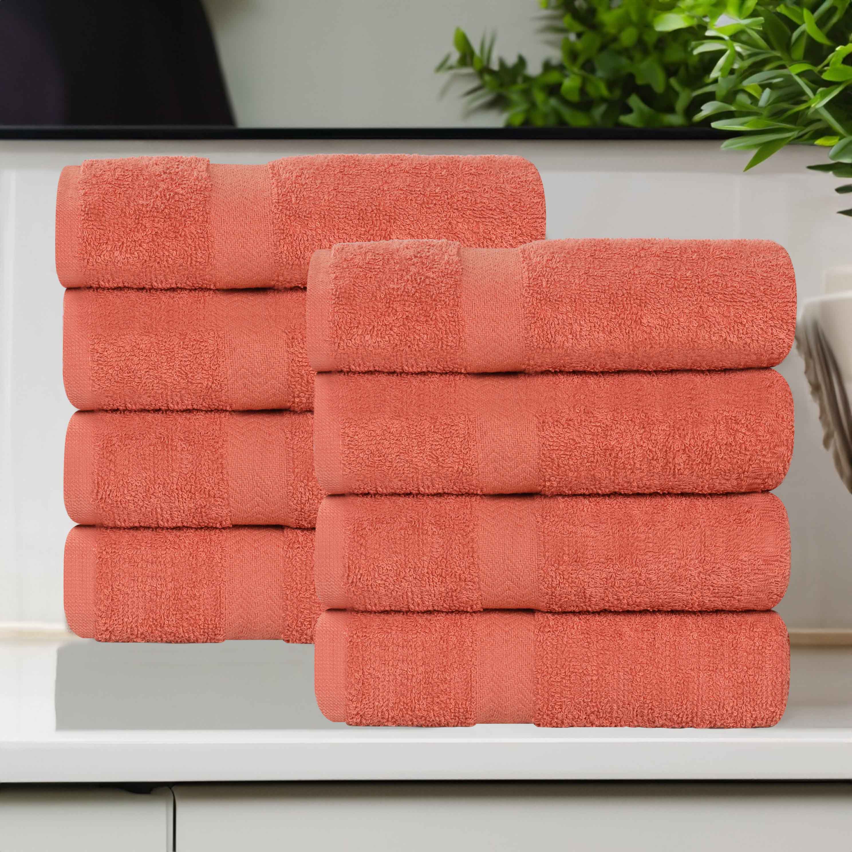 Eco-Friendly Cotton 8 Piece Hand Towel Set - Hand Towel Set by Superior Brand