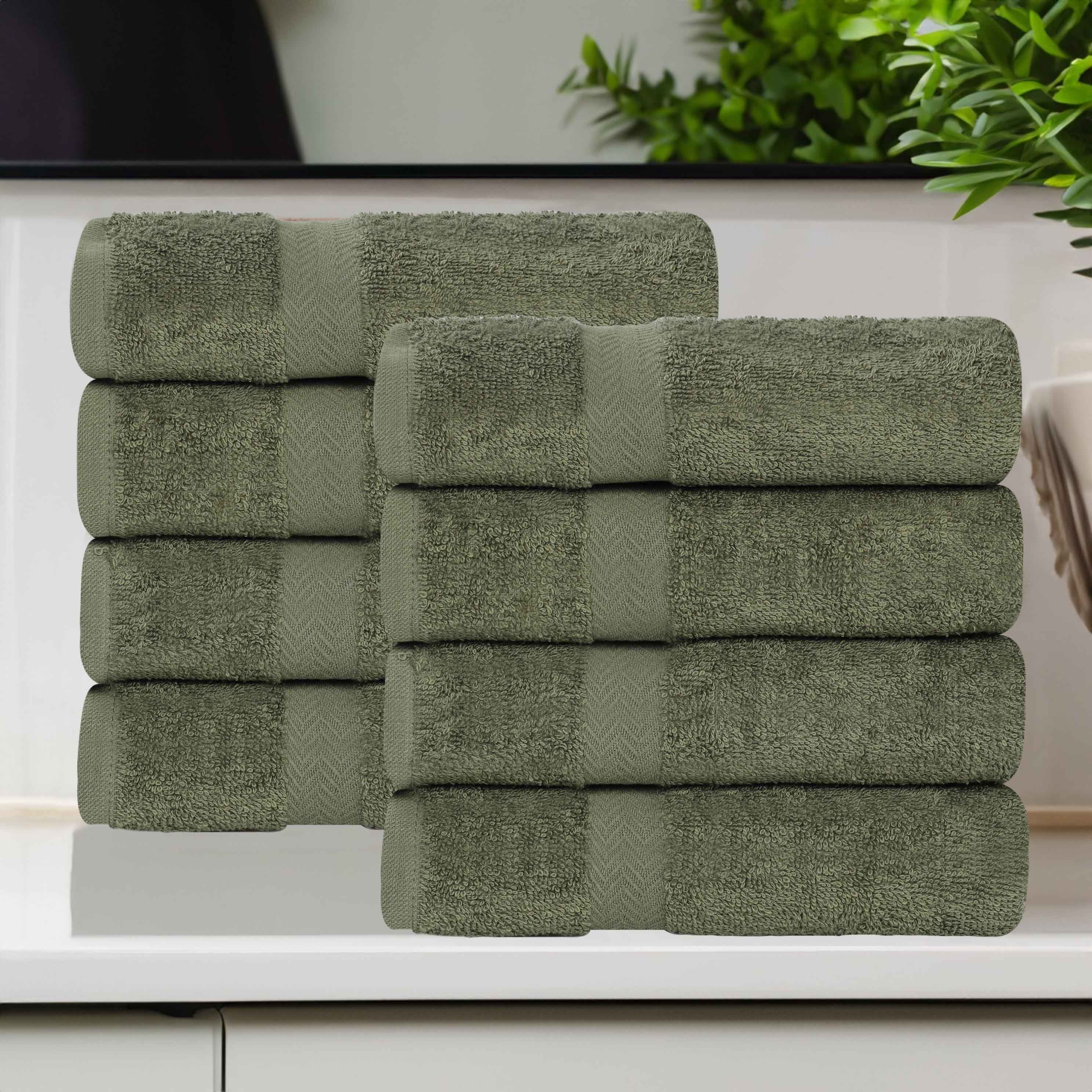 Eco-Friendly Cotton 8 Piece Hand Towel Set - Hand Towel Set by Superior Brand