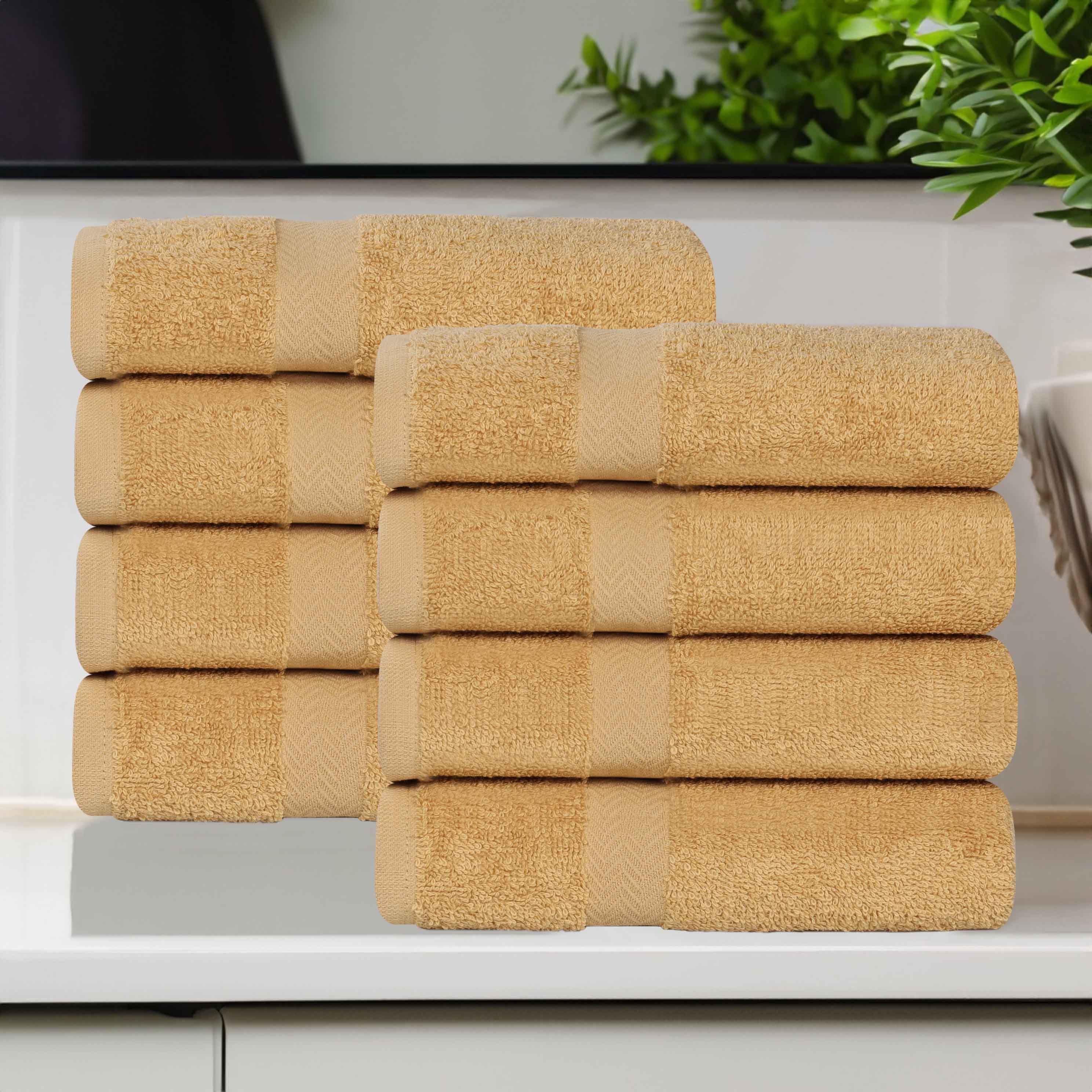Eco-Friendly Cotton 8 Piece Hand Towel Set - Hand Towel Set by Superior Brand