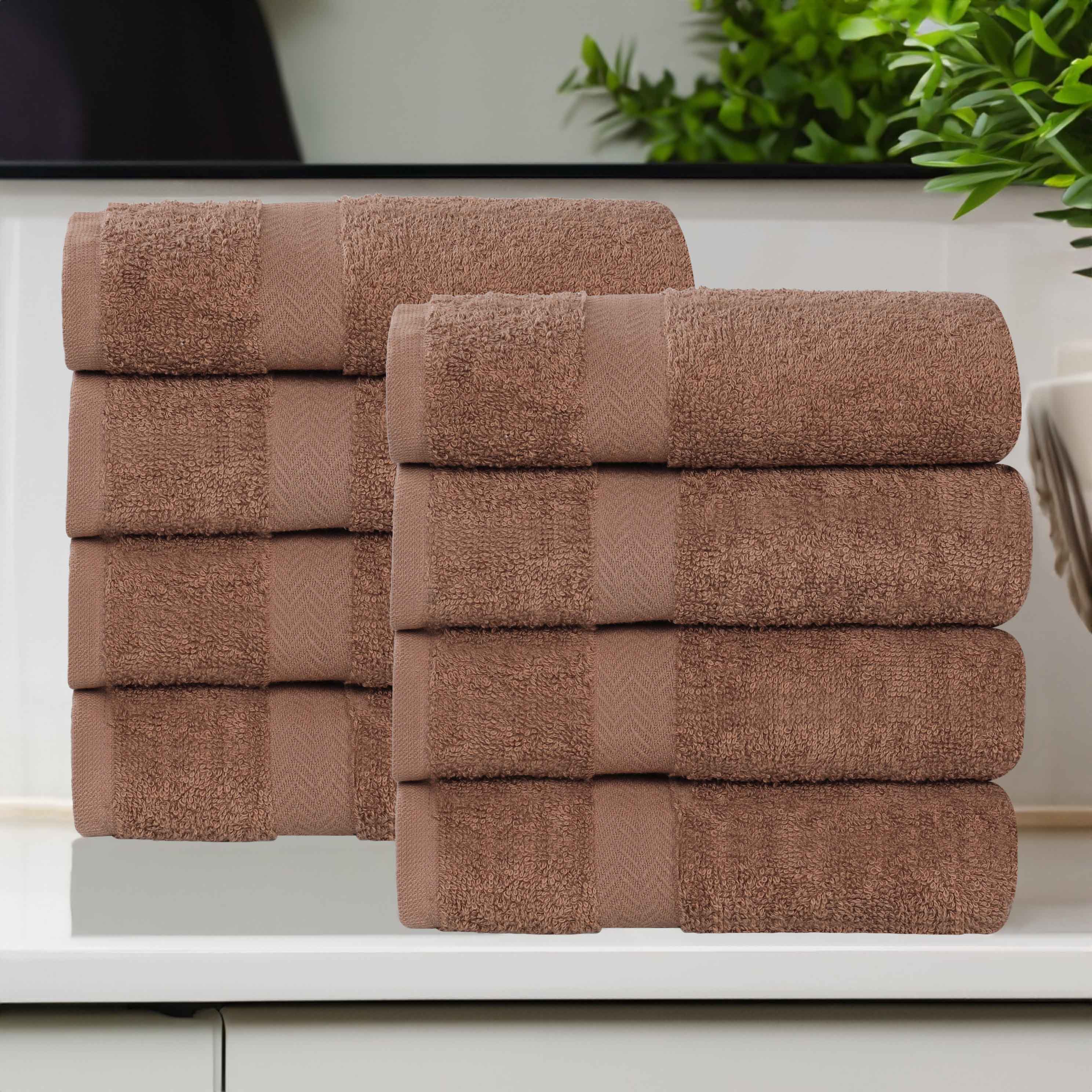 Eco-Friendly Cotton 8 Piece Hand Towel Set - Hand Towel Set by Superior Brand