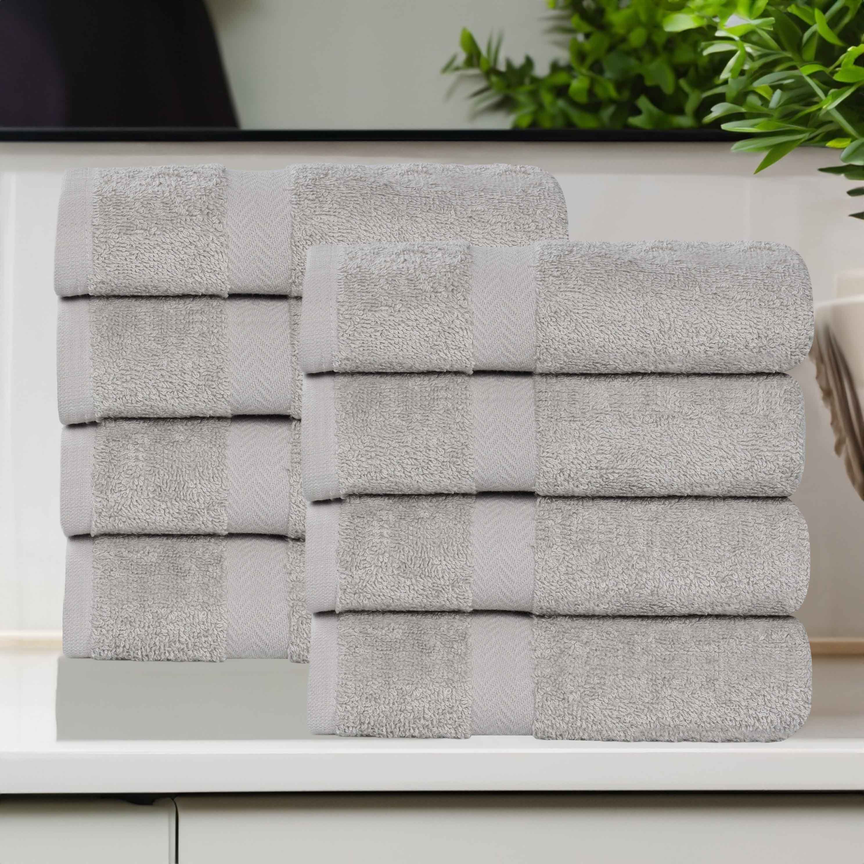 Eco-Friendly Cotton 8 Piece Hand Towel Set - Hand Towel Set by Superior Brand