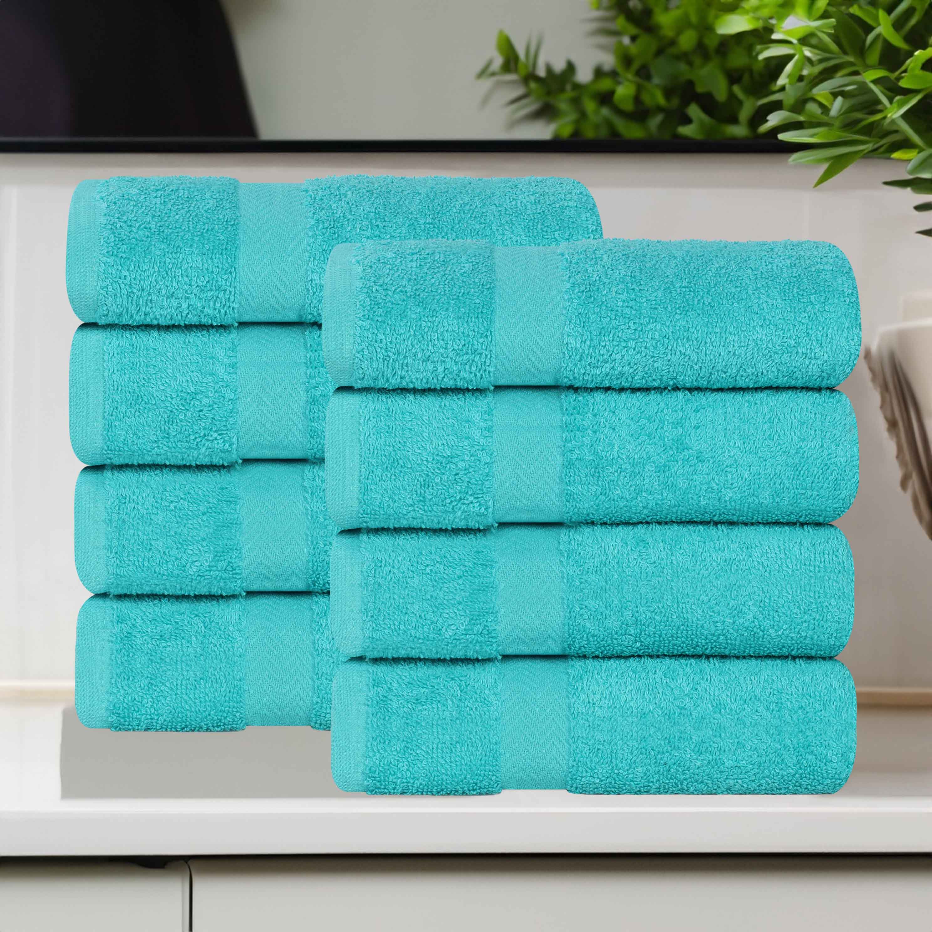 Eco-Friendly Cotton 8 Piece Hand Towel Set - Hand Towel Set by Superior Brand