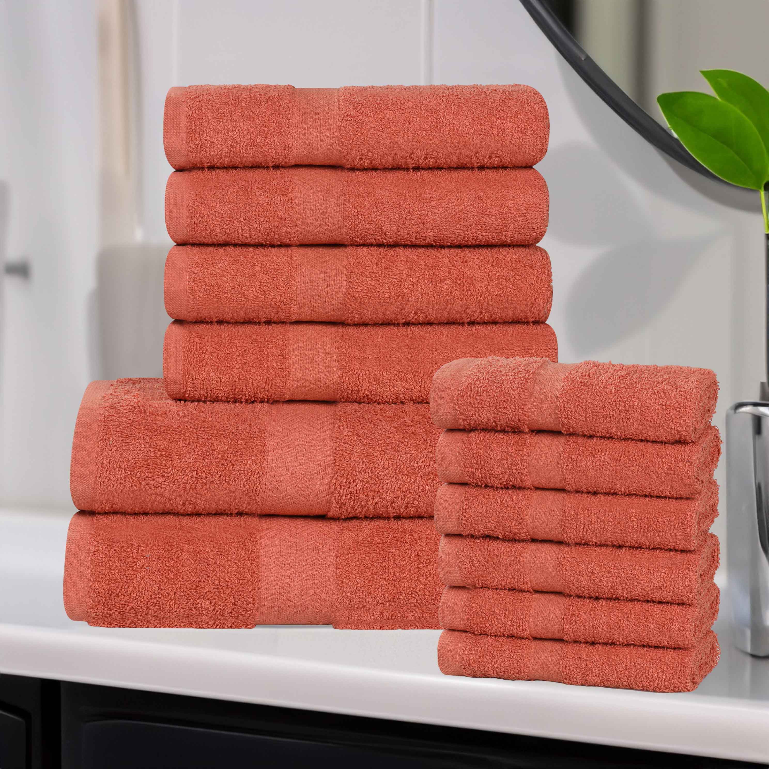 Eco-Friendly Cotton Absorbent Assorted 12 Piece Towel Set - Towel Set by Superior Brand