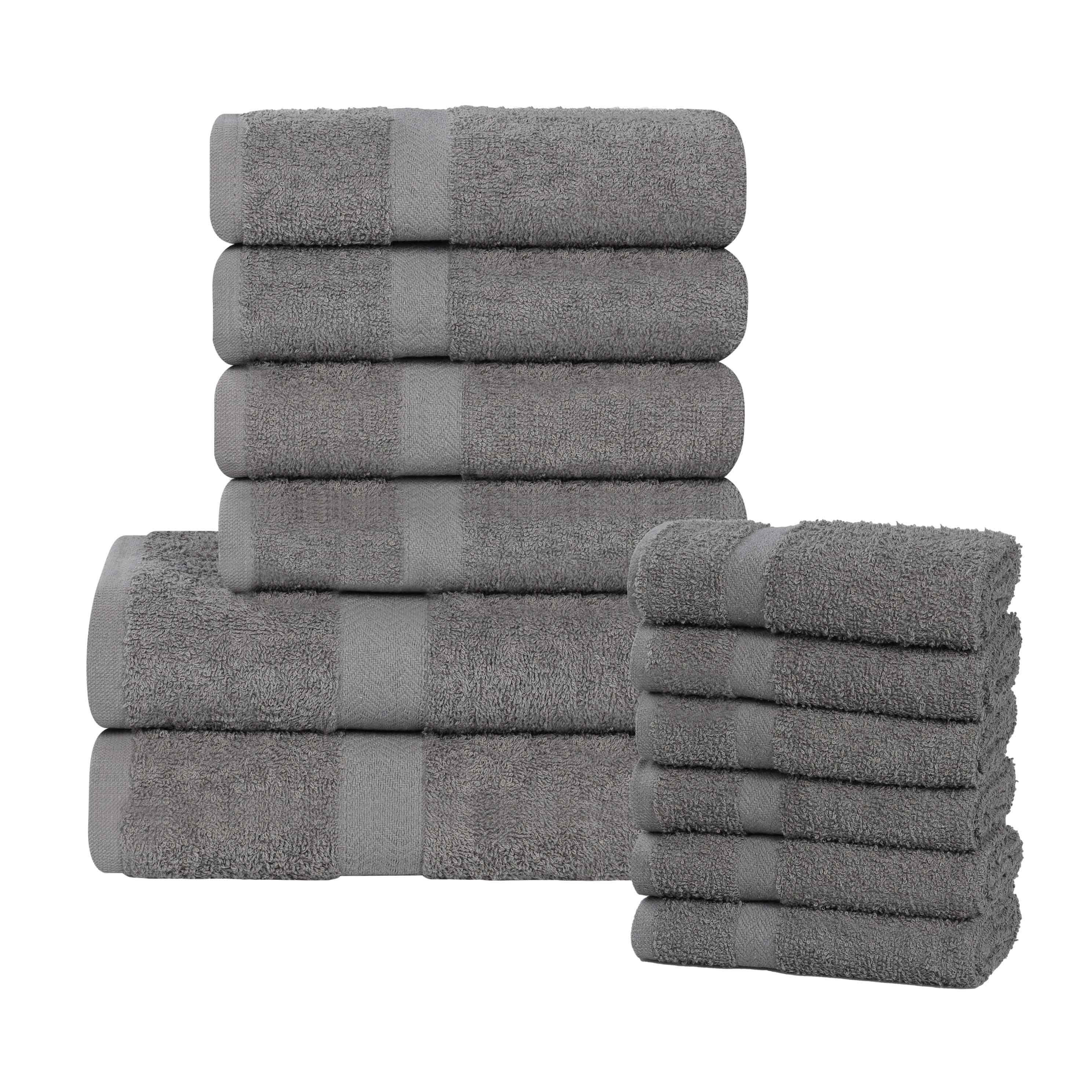 Eco-Friendly Cotton Absorbent Assorted 12 Piece Towel Set - Towel Set by Superior Brand