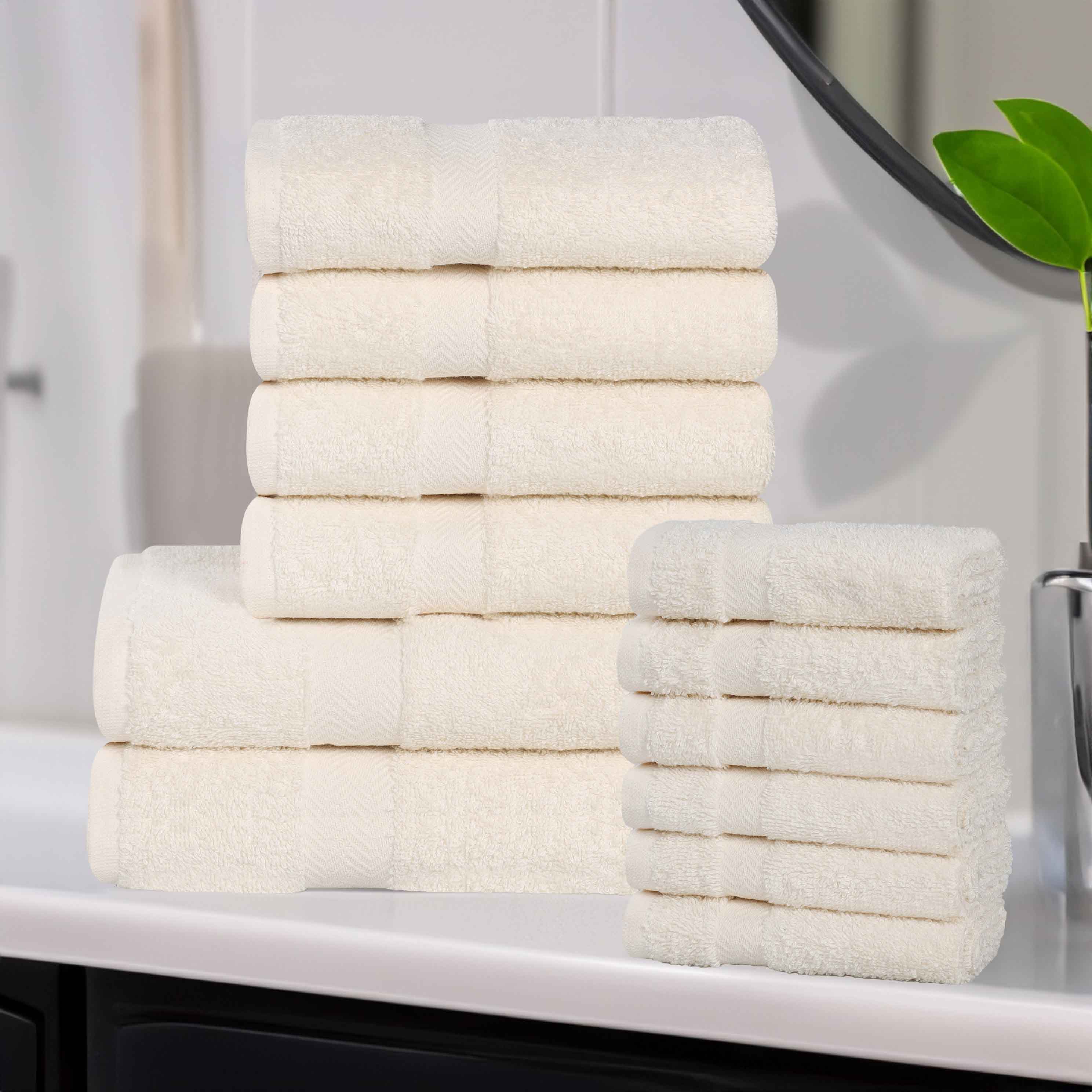 Eco-Friendly Cotton Absorbent Assorted 12 Piece Towel Set - Towel Set by Superior Brand