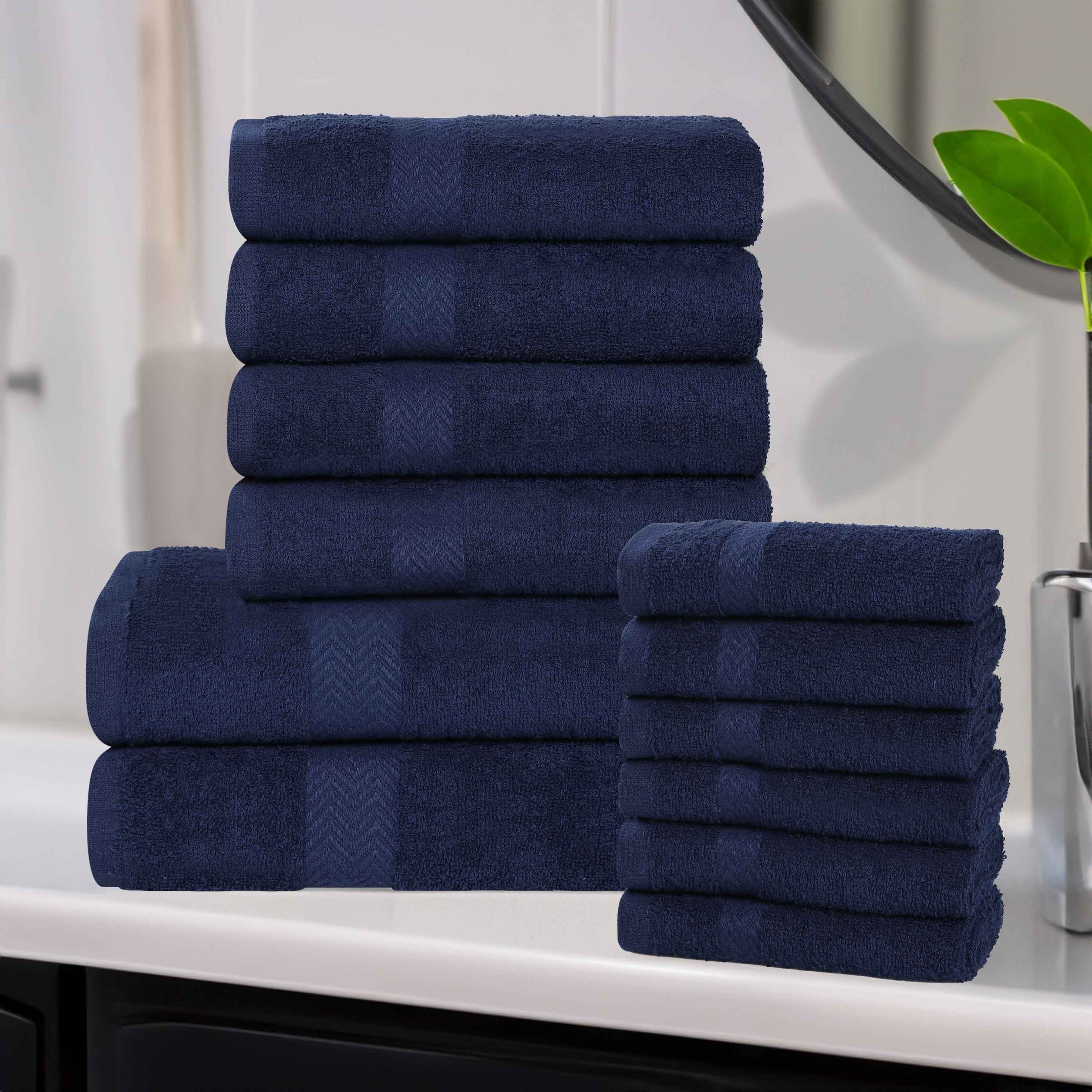 Eco-Friendly Cotton Absorbent Assorted 12 Piece Towel Set - Towel Set by Superior Brand