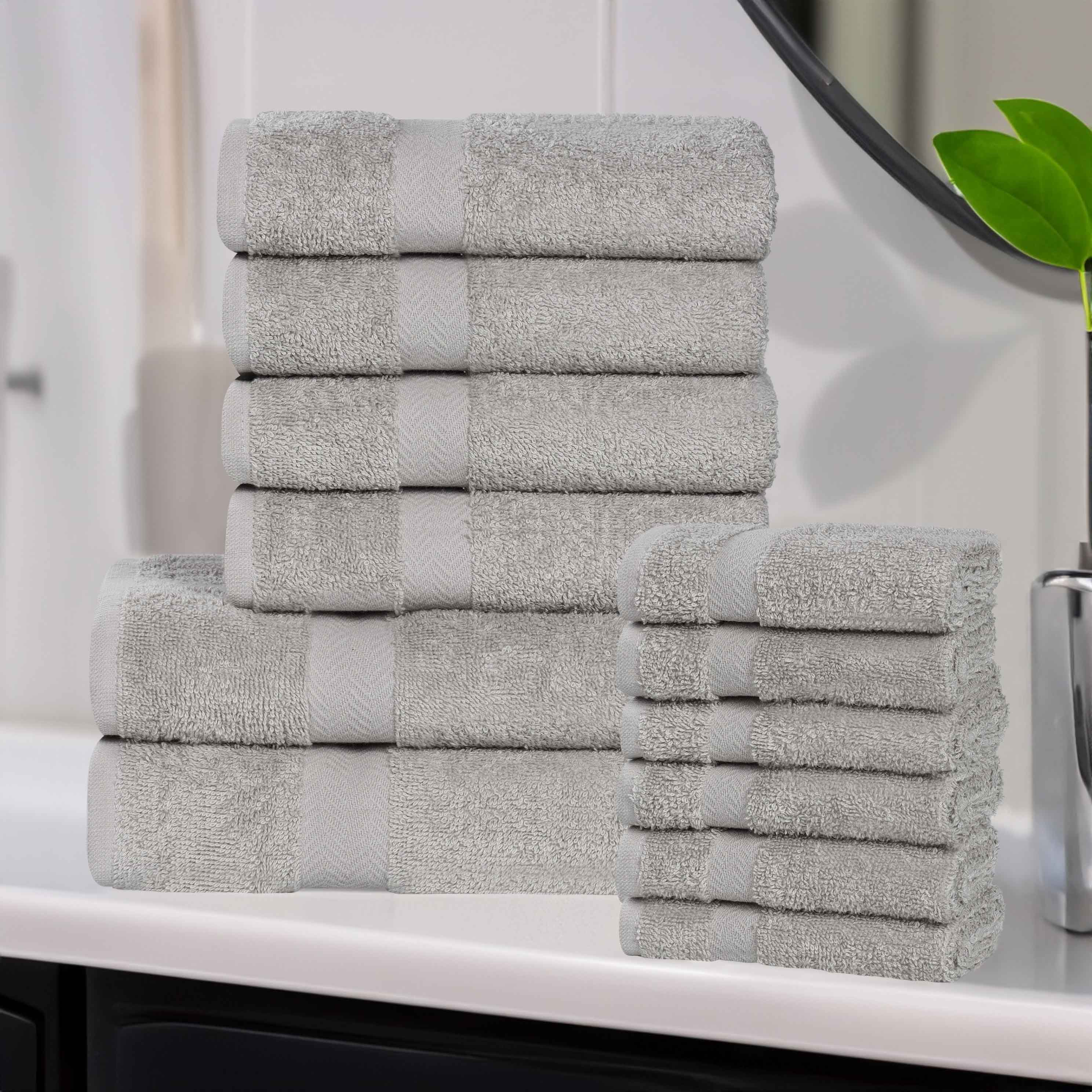 Eco-Friendly Cotton Absorbent Assorted 12 Piece Towel Set - Towel Set by Superior Brand