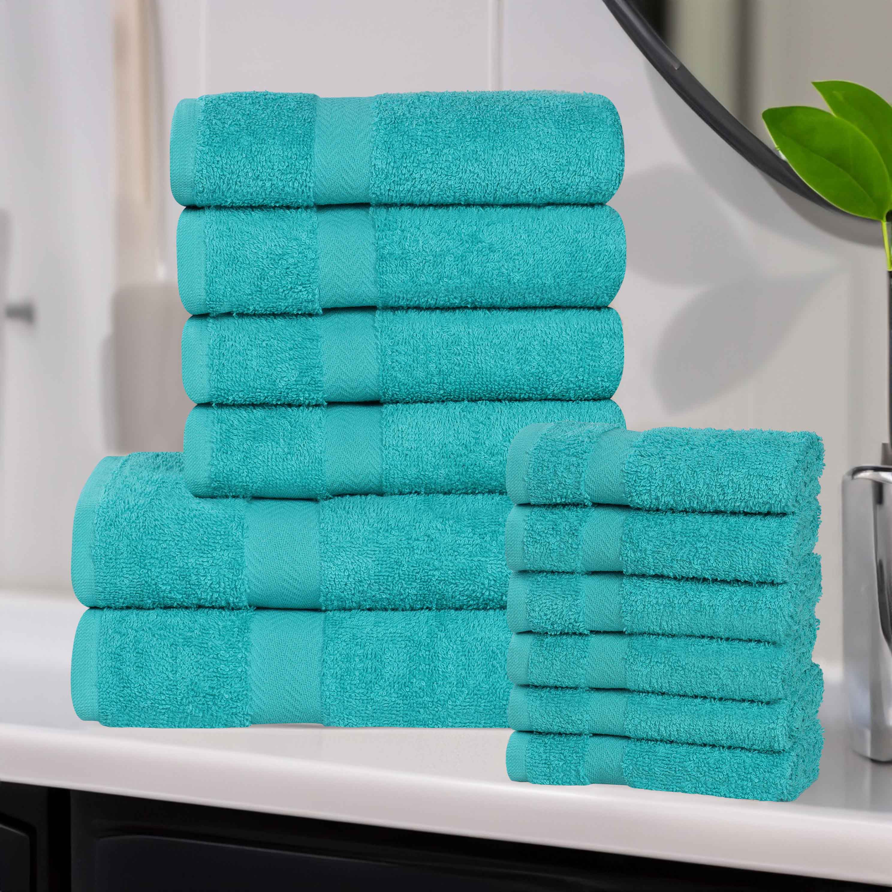 Eco-Friendly Cotton Absorbent Assorted 12 Piece Towel Set - Towel Set by Superior Brand