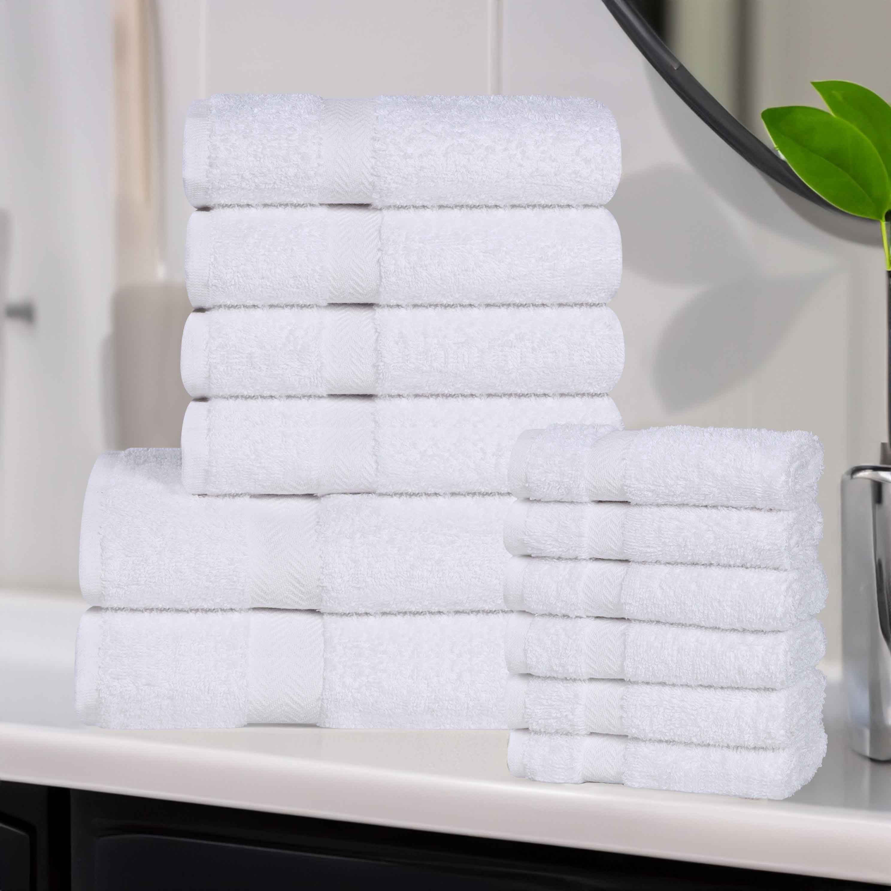 Eco-Friendly Cotton Absorbent Assorted 12 Piece Towel Set - Towel Set by Superior Brand