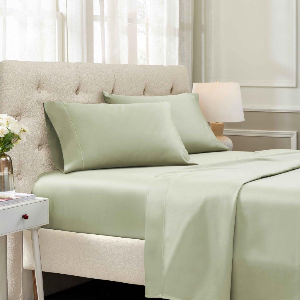 1500 Thread Count Egyptian Cotton Sateen Embroidered Sheet Set - Egyptian Cotton Sheet Set by Superior Brand