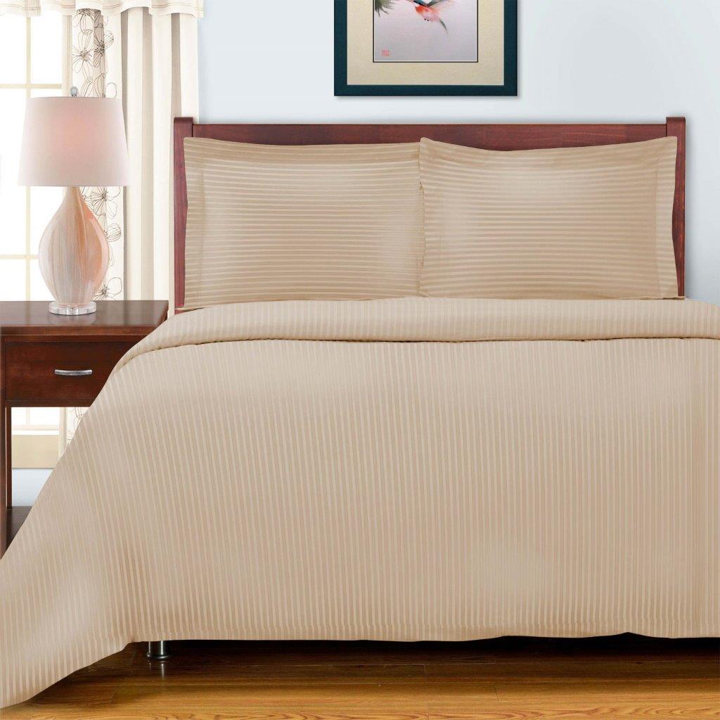 Egyptian Cotton 600 Thread Count Striped Duvet Cover Set - Egyptian Cotton Duvet Cover Set by Superior
