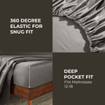 Egyptian Cotton 850 Thread Count Solid Deep Pocket Bed Sheet Set - Egyptian Cotton Sheet Set by Superior Brand