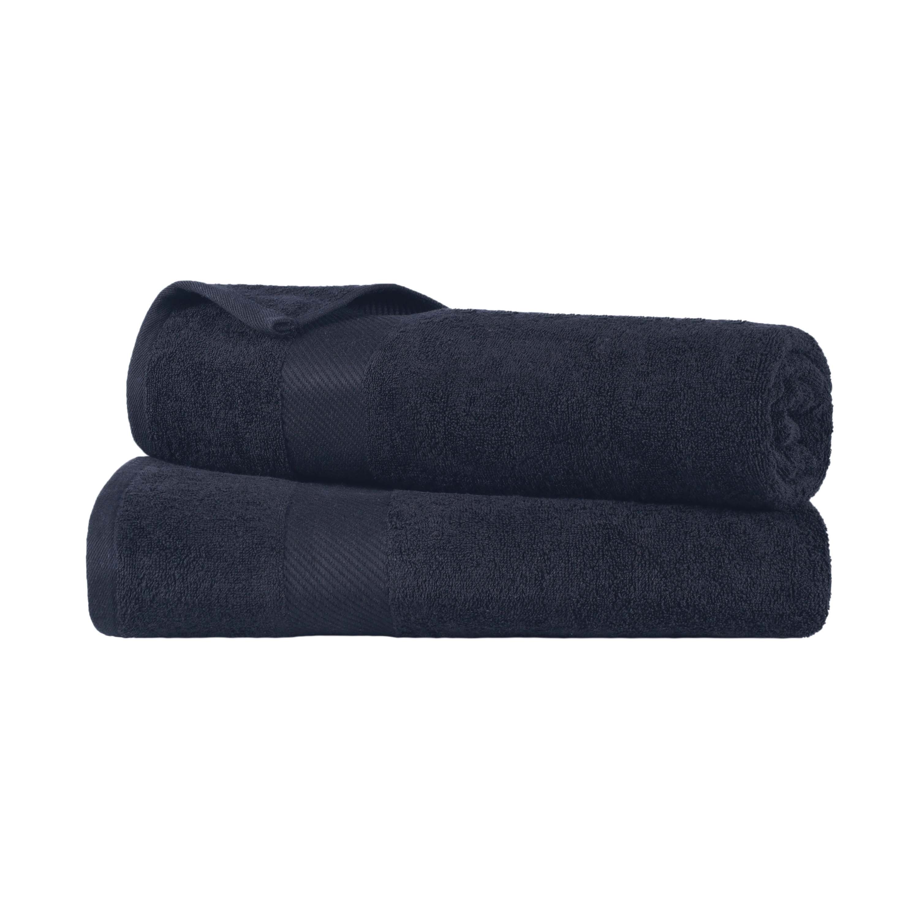 Egyptian Cotton Dobby Border Medium Weight 2 Piece Bath Sheet Set - Bath Sheets by Superior Brand
