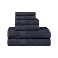 Egyptian Cotton Dobby Border Medium Weight 6 Piece Towel Set - Egyptian Cotton Towel Set by Superior