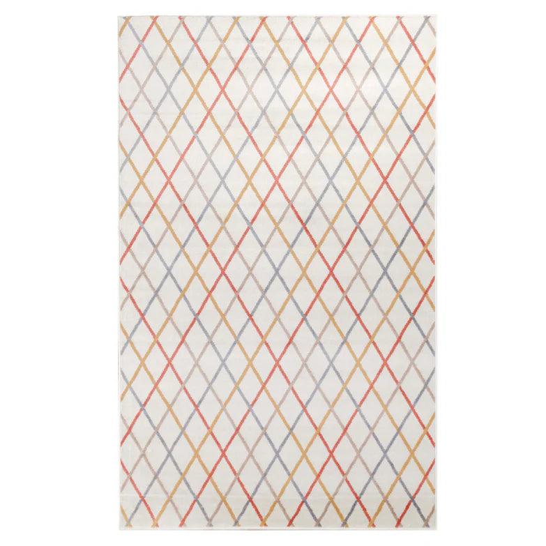 Ellis Diamond Trellis Indoor Area Rugs Or Runner Rug - Rugs by Superior