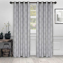 Eminence Jacquard Floral Mandala Semi-Sheer Curtain Panel Set - Semi Sheer Curtains by Superior Brand