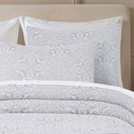 Enzy Medium Weight Floral Matelasse 3 Piece Bedspread Pillow Sham Set - Bedspread by Superior